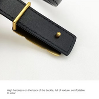 Elegant, Smooth Buckle Belt-Black-State of Style