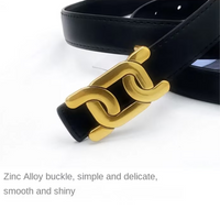 Elegant, Smooth Buckle Belt-Black-State of Style