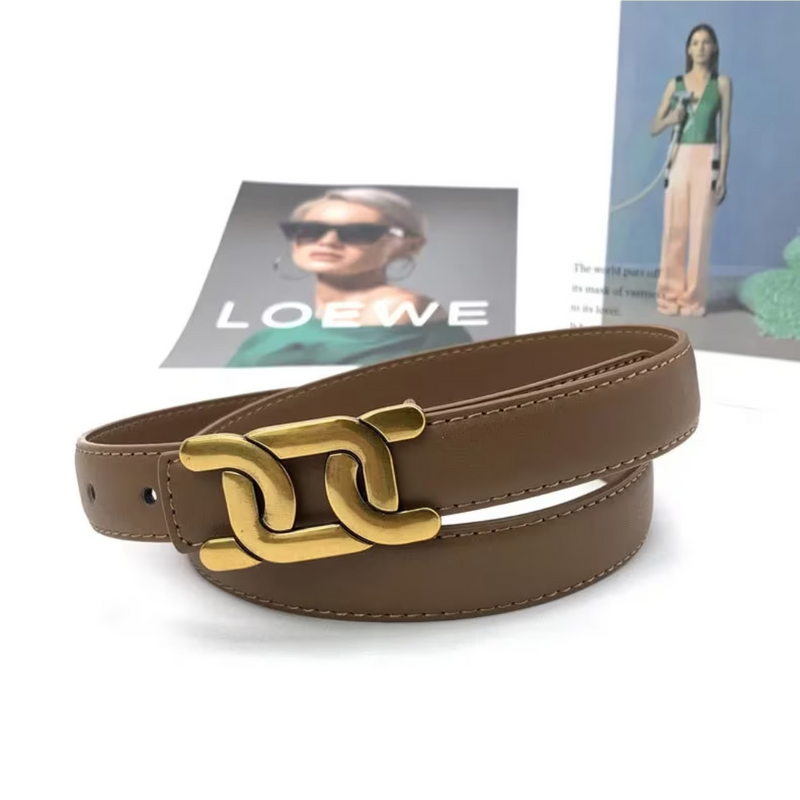 Elegant, Smooth Buckle Belt-Black-State of Style