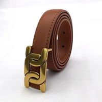 Elegant, Smooth Buckle Belt-Camel-State of Style