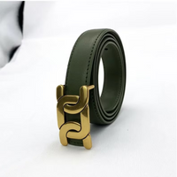 Elegant, Smooth Buckle Belt-Green-State of Style
