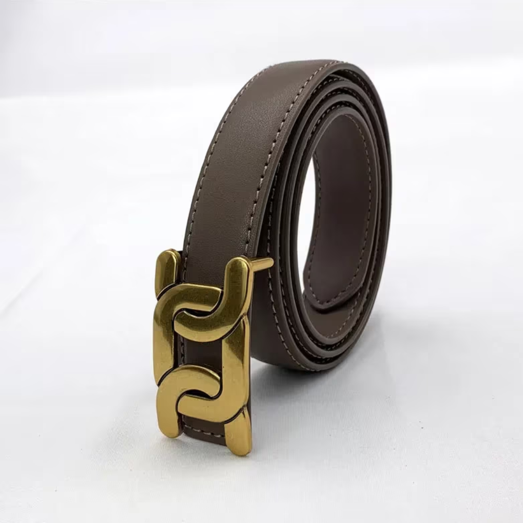 Elegant, Smooth Buckle Belt-Grey-State of Style