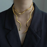 Elegant Snake Necklace | Fashion Jewellery for Women-Gold-State of Style