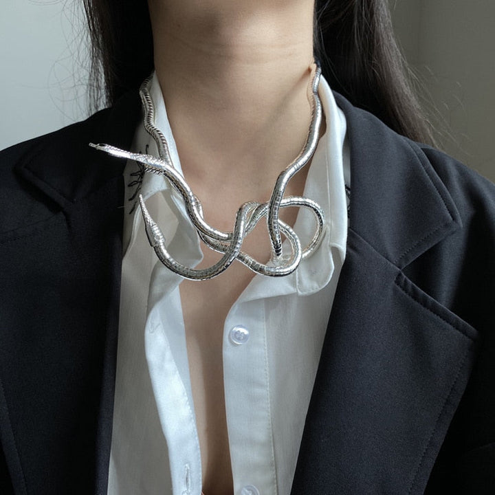 Elegant Snake Necklace | Fashion Jewellery for Women-Gold-State of Style
