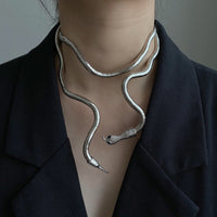 Elegant Snake Necklace | Fashion Jewellery for Women-Silver-State of Style