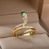 Elegant Snake Ring for Women | Statement Jewellery-Red-State of Style