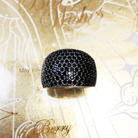 Elegant Statement Cocktail Ring | Adjustable Fit | Gold and Crystal-Circumference 55-State of Style