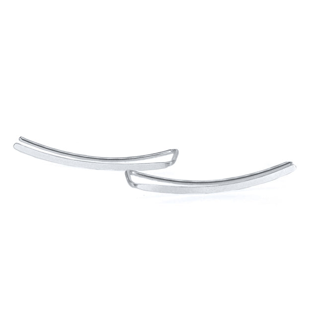 Elegant Sterling Silver Ear Cuff for Women | Smooth Long Line Design-Silver-State of Style