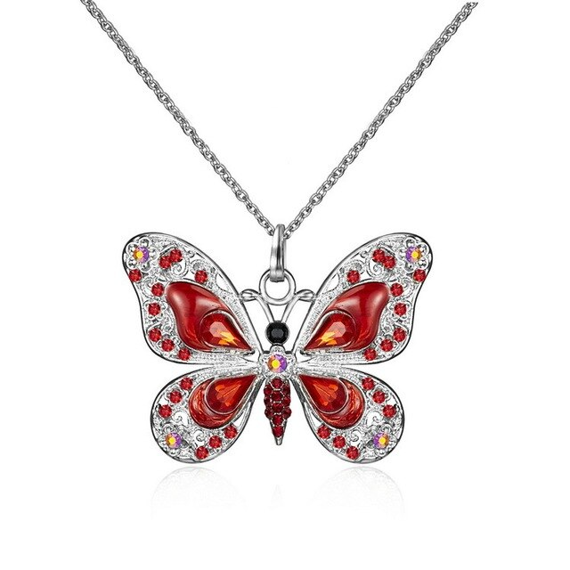 Elegant Sterling Silver Necklace | Women's Jewellery-Red-State of Style