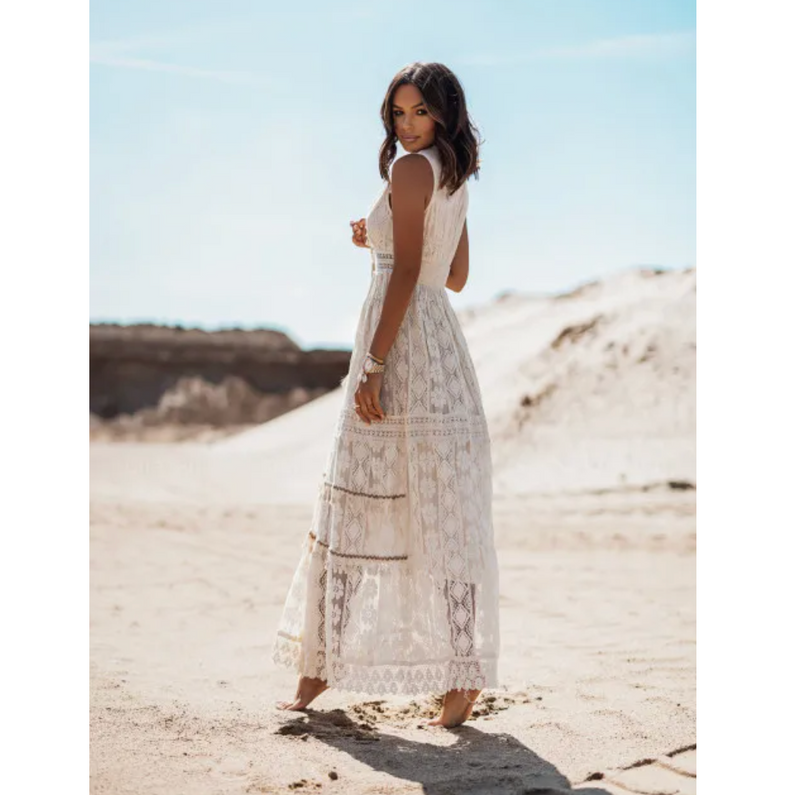 Elegant Summer Dress | Stylish & Comfortable-Sleeveless White-S-State of Style