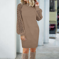 Elegant Sweater With Pleated Sleeves | Comfortable Women's Pullover-Coffee-S-State of Style