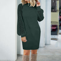 Elegant Sweater With Pleated Sleeves | Comfortable Women's Pullover-Green-S-State of Style