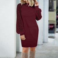 Elegant Sweater With Pleated Sleeves | Comfortable Women's Pullover-Wine Red-S-State of Style