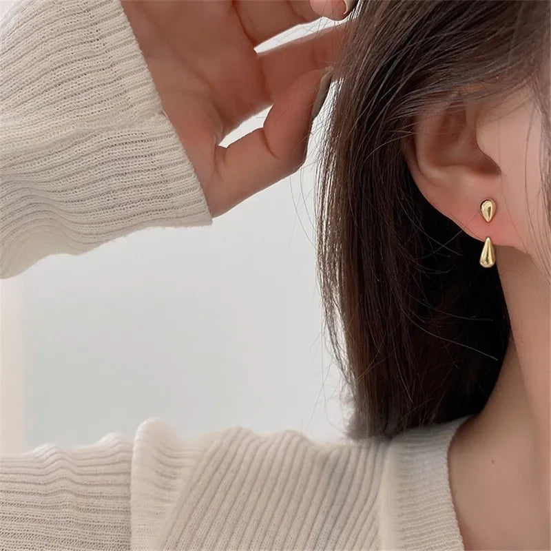 Elegant Teardrop Stud Earrings | Classic Women's Jewellery-GOLD-State of Style