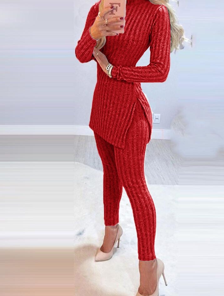 Elegant Two-Piece Set | Celine Ensemble-Gray-S-State of Style