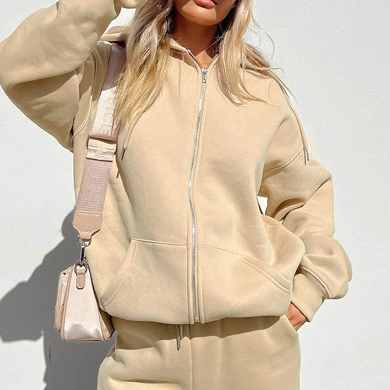 Elegant Two-Piece Set | Women's Fashion | Comfortable Chic Outfit-Khaki-S-State of Style