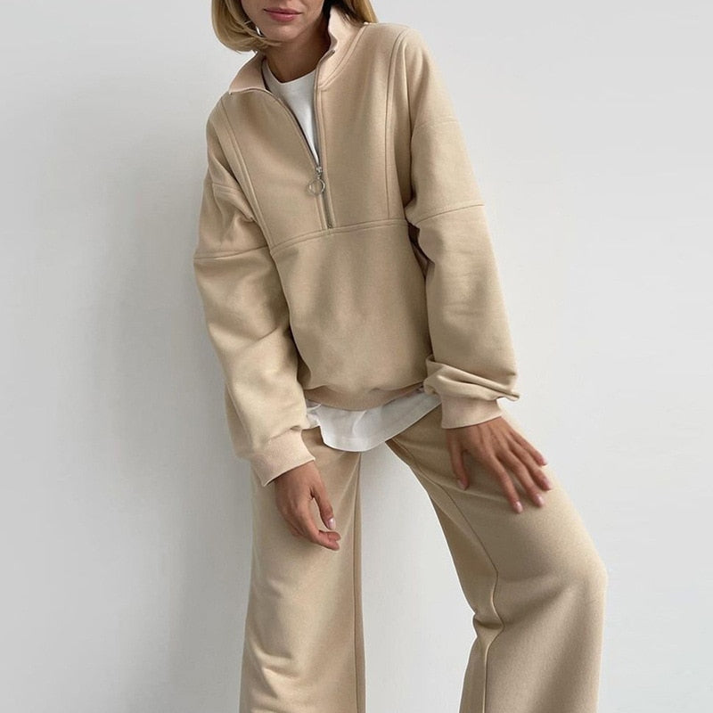 Elegant Two-Piece Set | Women's Fashion | Comfortable Chic Outfit-Khaki-S-State of Style