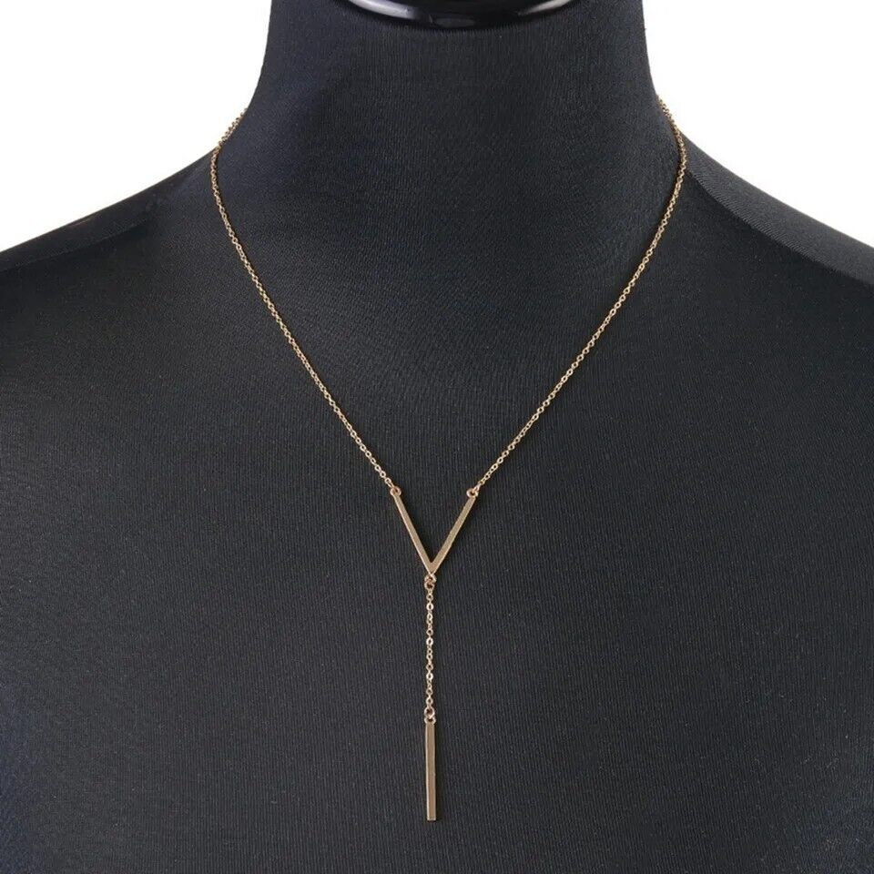Elegant V-Shaped Gold Necklace | Timeless Style-State of Style
