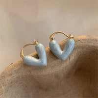 Elegant White Teardrop Earrings | Love-Inspired Dangle Design-Blue Heart-State of Style
