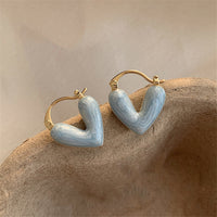 Elegant White Teardrop Earrings | Love-Inspired Dangle Design-Heart Cream-State of Style