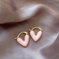 Elegant White Teardrop Earrings | Love-Inspired Dangle Design-Heart Cream-State of Style