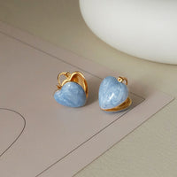Elegant White Teardrop Earrings | Love-Inspired Dangle Design-Heart Cream-State of Style