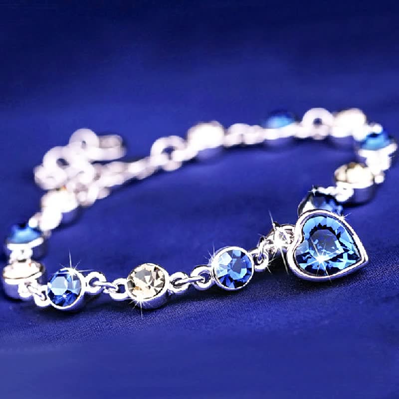 Elegant Women’s Blue Stone Adjustable Bracelet-Blue-State of Style