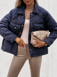 Elegant Women's Coat | Stylish and Warm-Navy Blue-S-State of Style