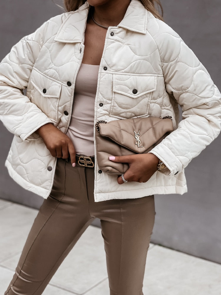 Elegant Women's Coat | Stylish and Warm-White-S-State of Style