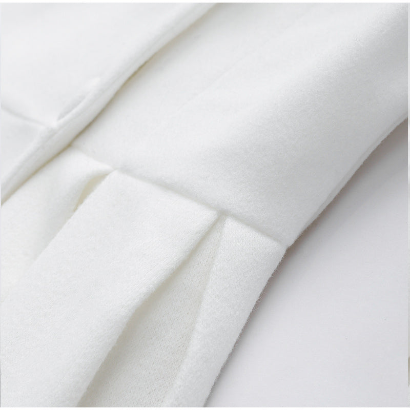 Elegant Women's Double-Breasted Wool Coat | Long Sleeves | Warm & Stylish-White-S-State of Style