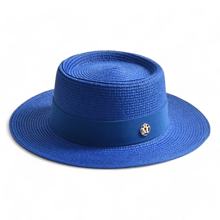 Elegant women's straw hat – Soleil-Dark blue-State of Style