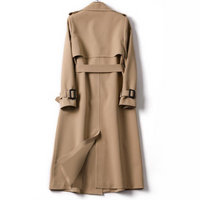 Elegant women's trench coat with double buttons – Celina-Khaki-S-State of Style