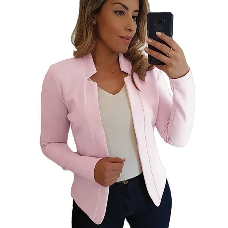 ElegantBlazer | Chic Women's Blazer-Light Pink-S-State of Style