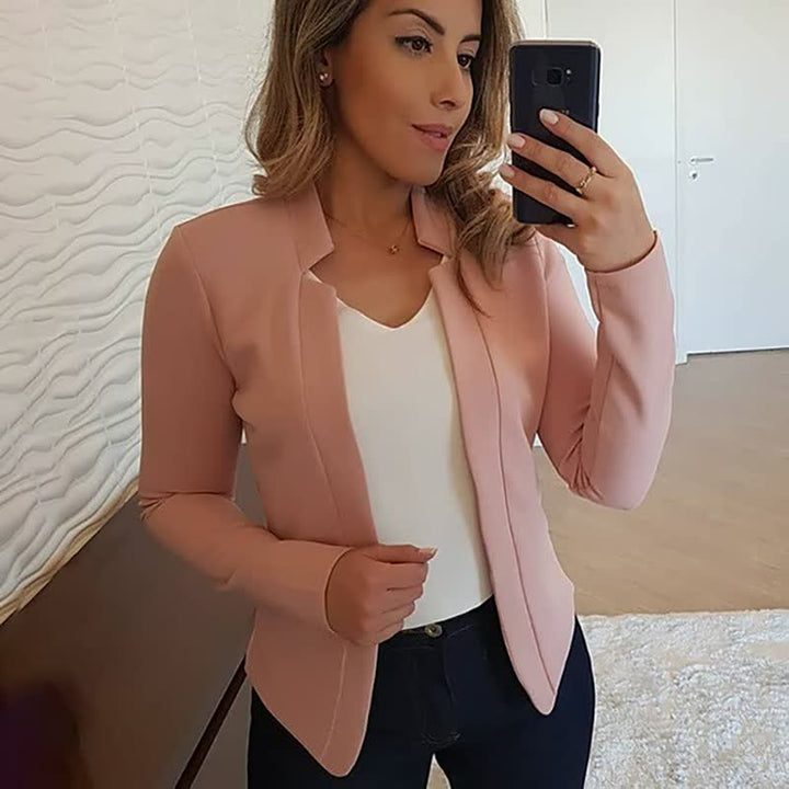 ElegantBlazer | Chic Women's Blazer-Pink-S-State of Style