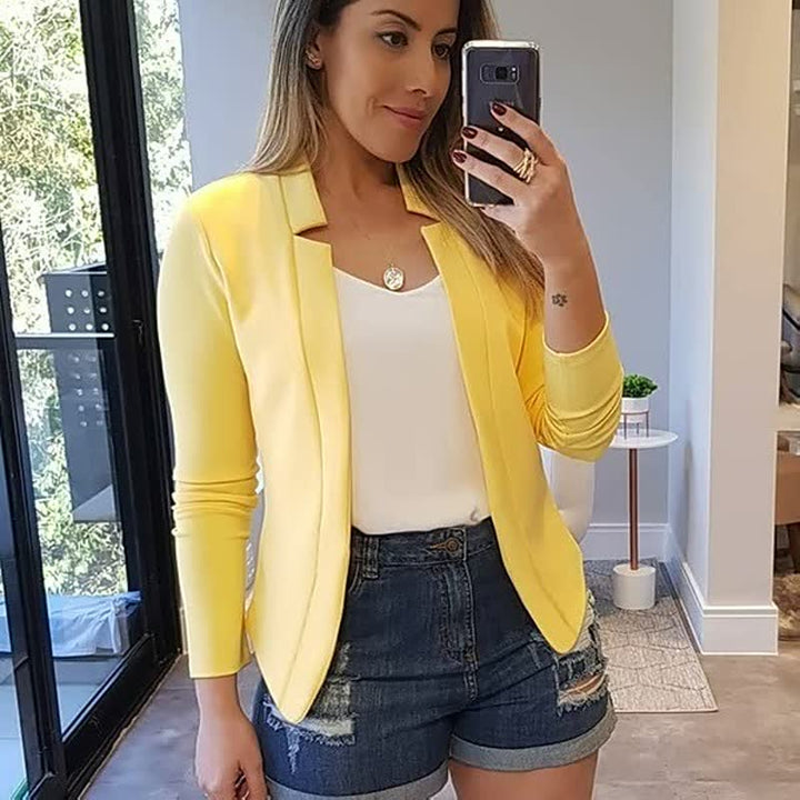 ElegantBlazer | Chic Women's Blazer-Yellow-S-State of Style
