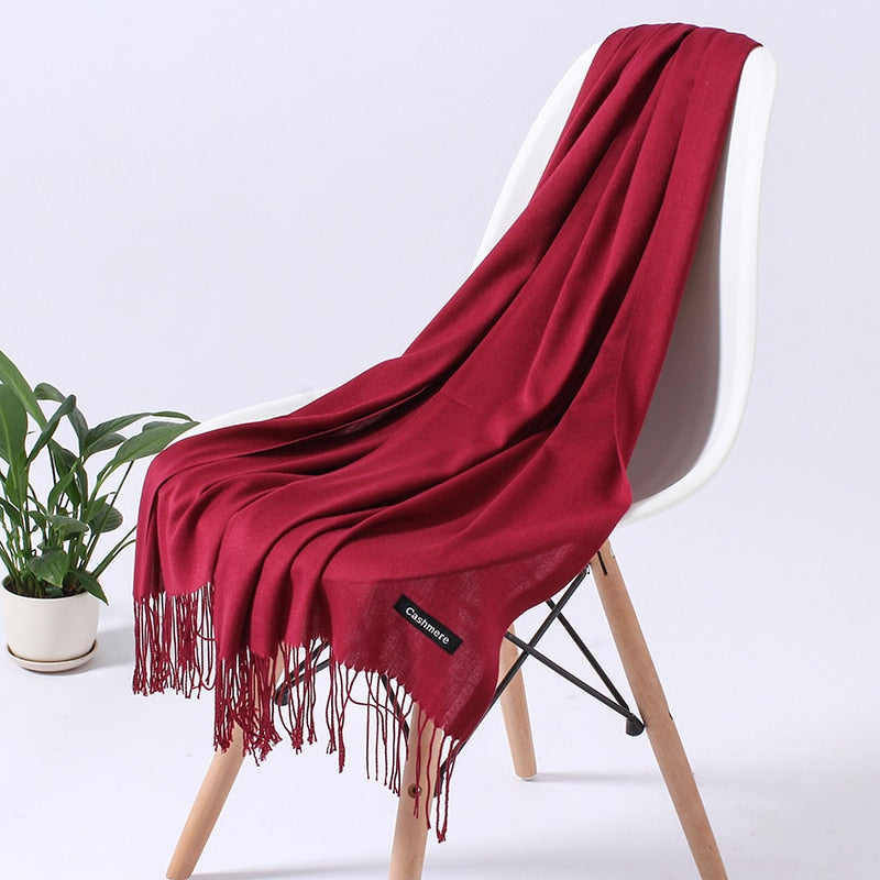 ElegantScarf | Women's Scarf-Burgundy-70-200CM-State of Style