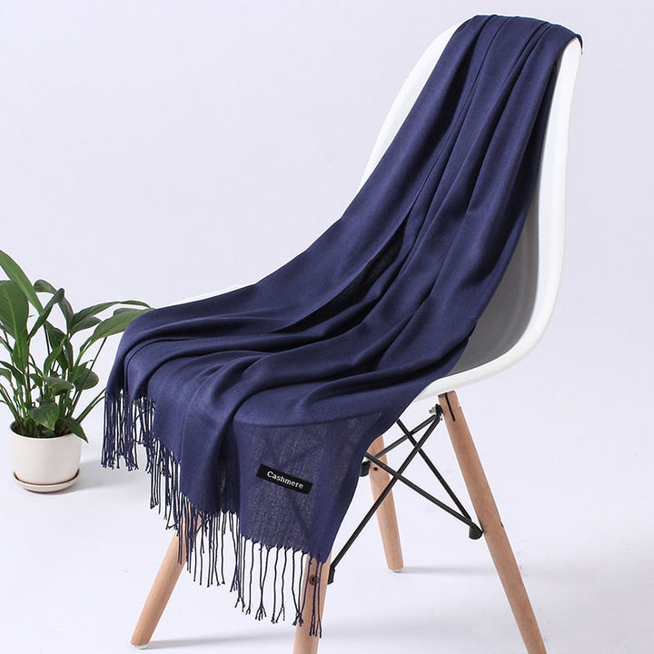 ElegantScarf | Women's Scarf-Dark Blue-70-200CM-State of Style