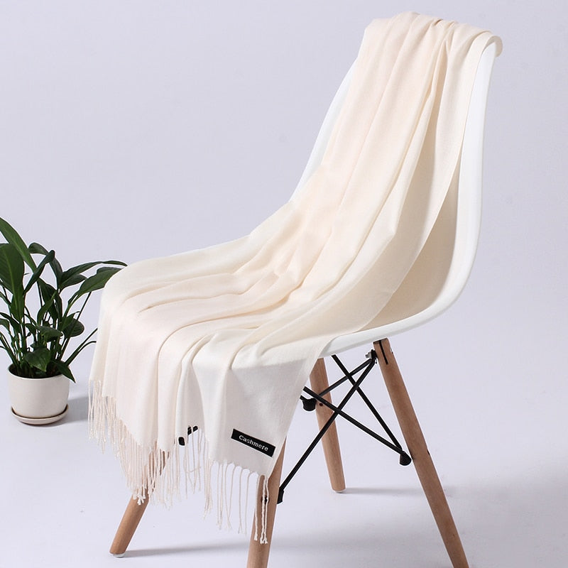 ElegantScarf | Women's Scarf-White-70-200CM-State of Style