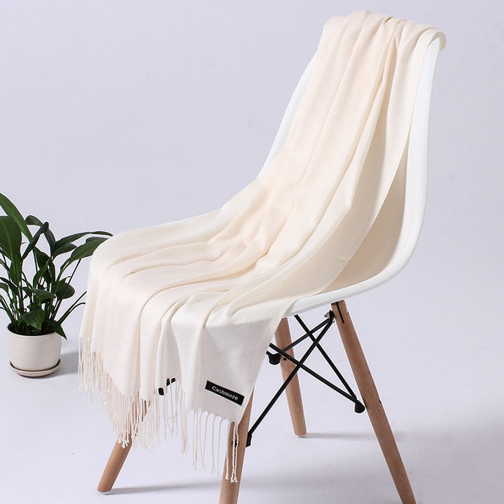 ElegantScarf | Women's Scarf-White-70-200CM-State of Style