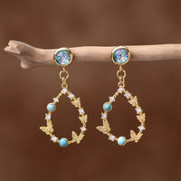 Elemental Opal Waterdrop Earrings - Elyra-State of Style