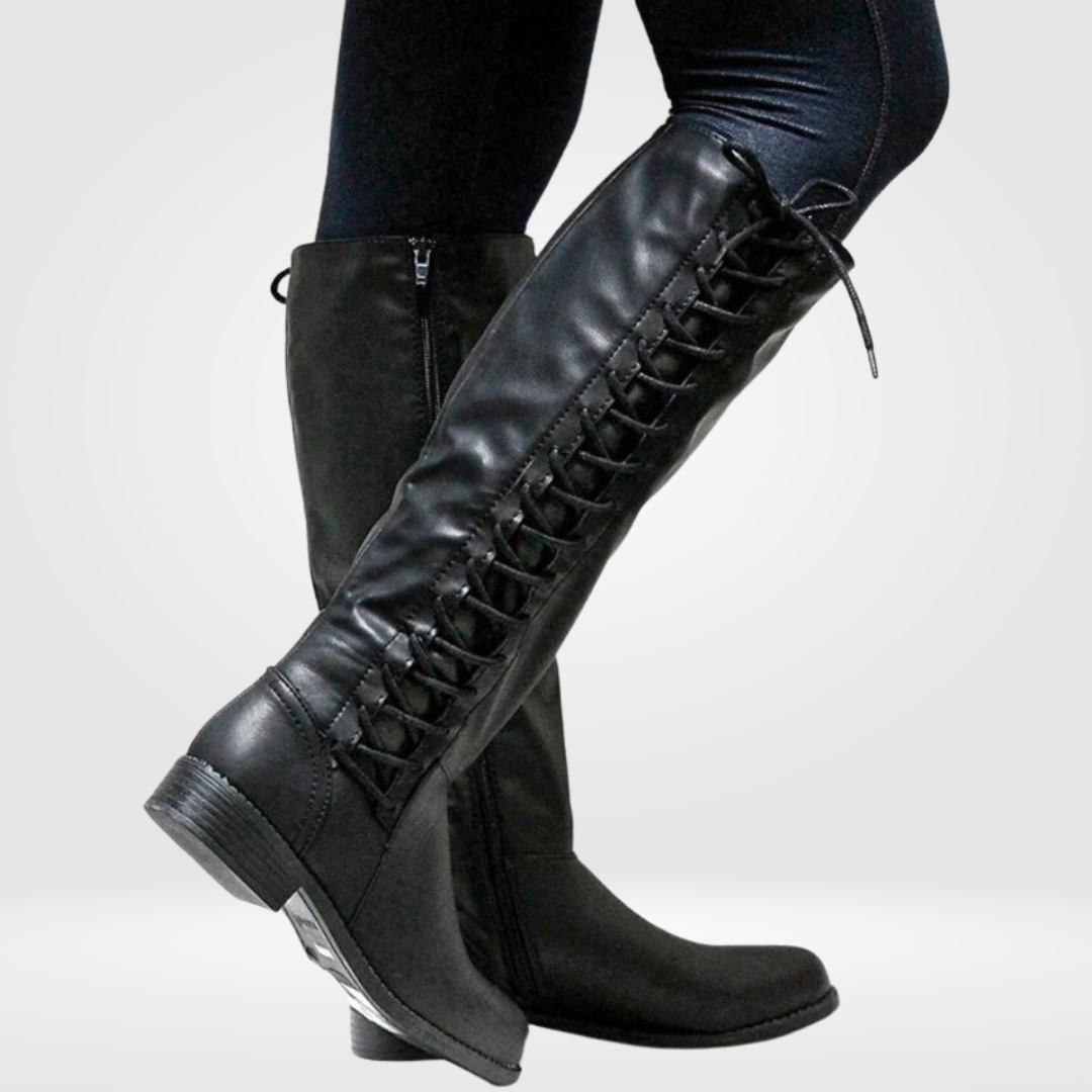 Elena Comfortable High Boots-Black-4-State of Style