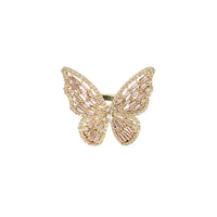 Elena Crystal Butterfly Ring-Gold-State of Style