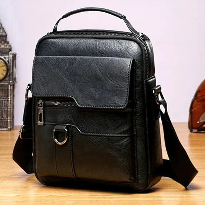 Elena Premium Leather Women's Shoulder Bag-Black-State of Style