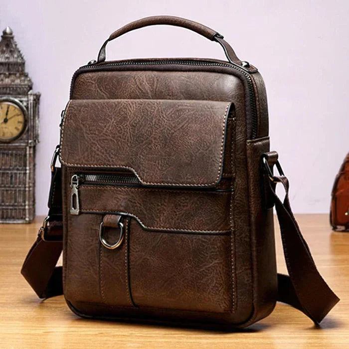Elena Premium Leather Women's Shoulder Bag-Dark Brown-State of Style