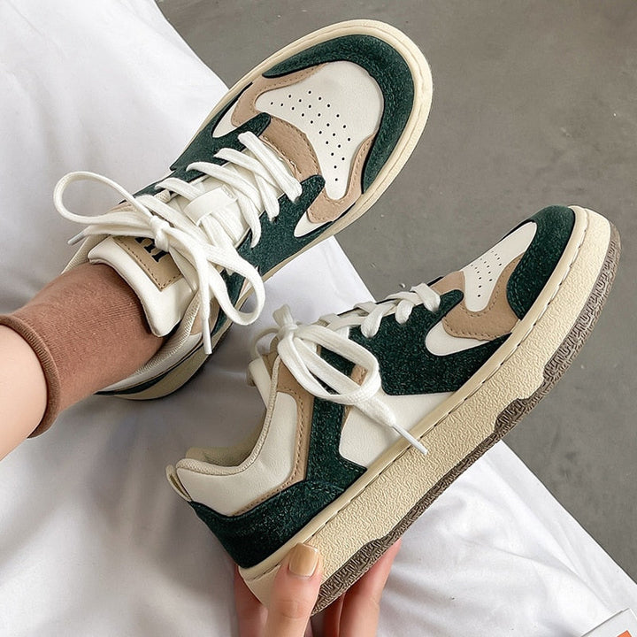 ElenaSneaks | Women's Trendy Sneakers-Green-4.5-State of Style