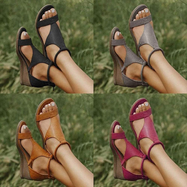 ElevateStyle Sandals | Women's Sandals with Elevated Heel and Ankle Strap Design-Black-3.0-State of Style