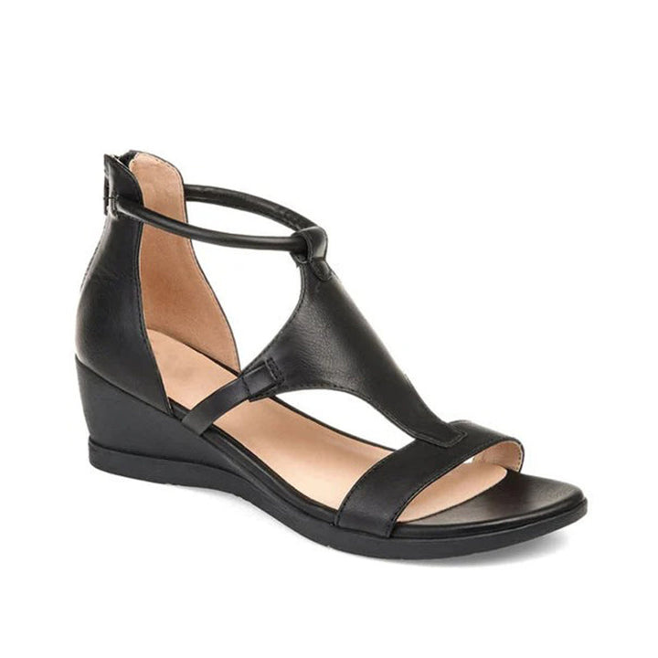ElevateStyle Sandals | Women's Sandals with Elevated Heel and Ankle Strap Design-Black-3.0-State of Style