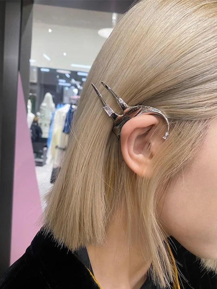 Elf Wing Silver Earring - Elysia-State of Style