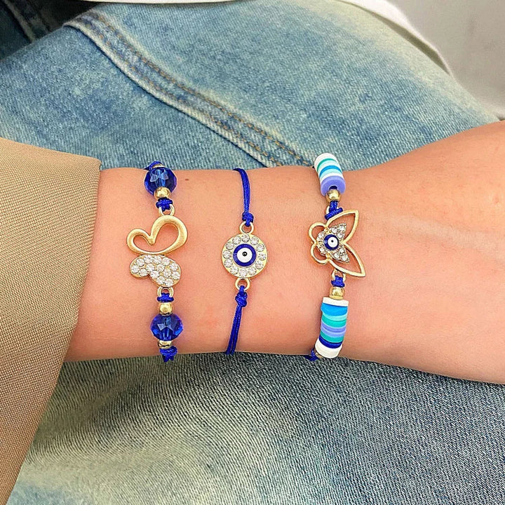 Elif Evil Eye Couple Bracelets-Butterfly-State of Style