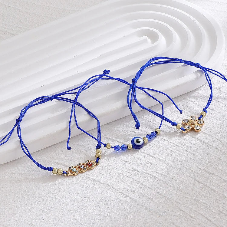 Elif Evil Eye Couple Bracelets-Flower-State of Style